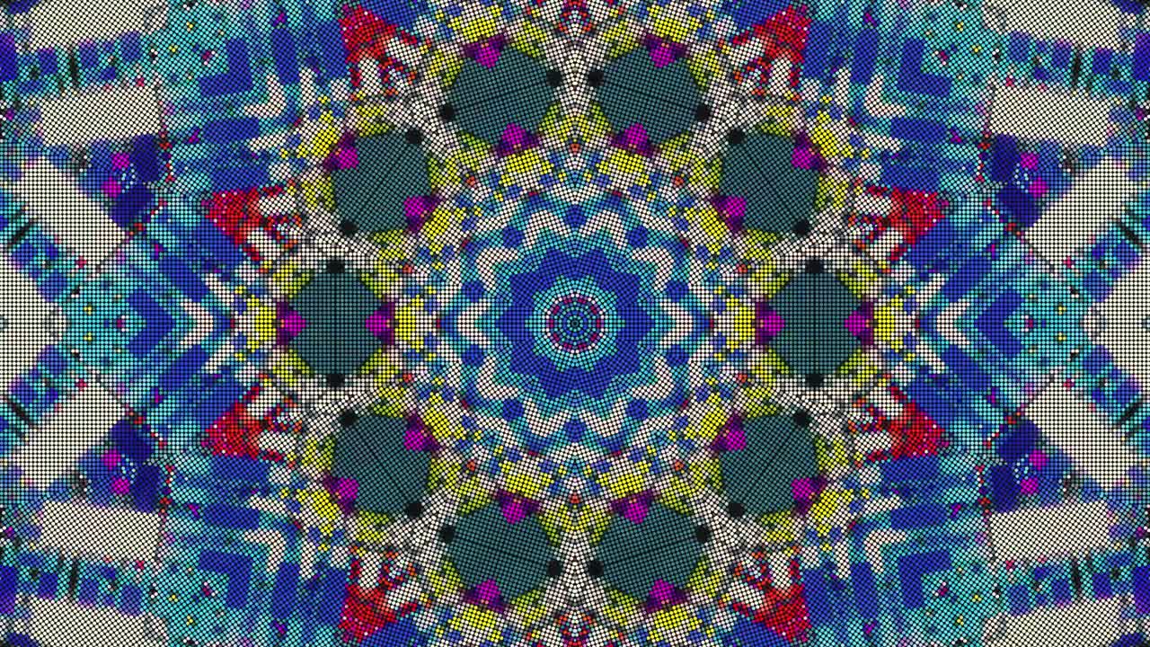 움직이는 칼레이도스코프: 4k 모션 그래픽