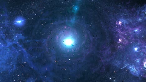 vórtice cósmico en el espacio profundo