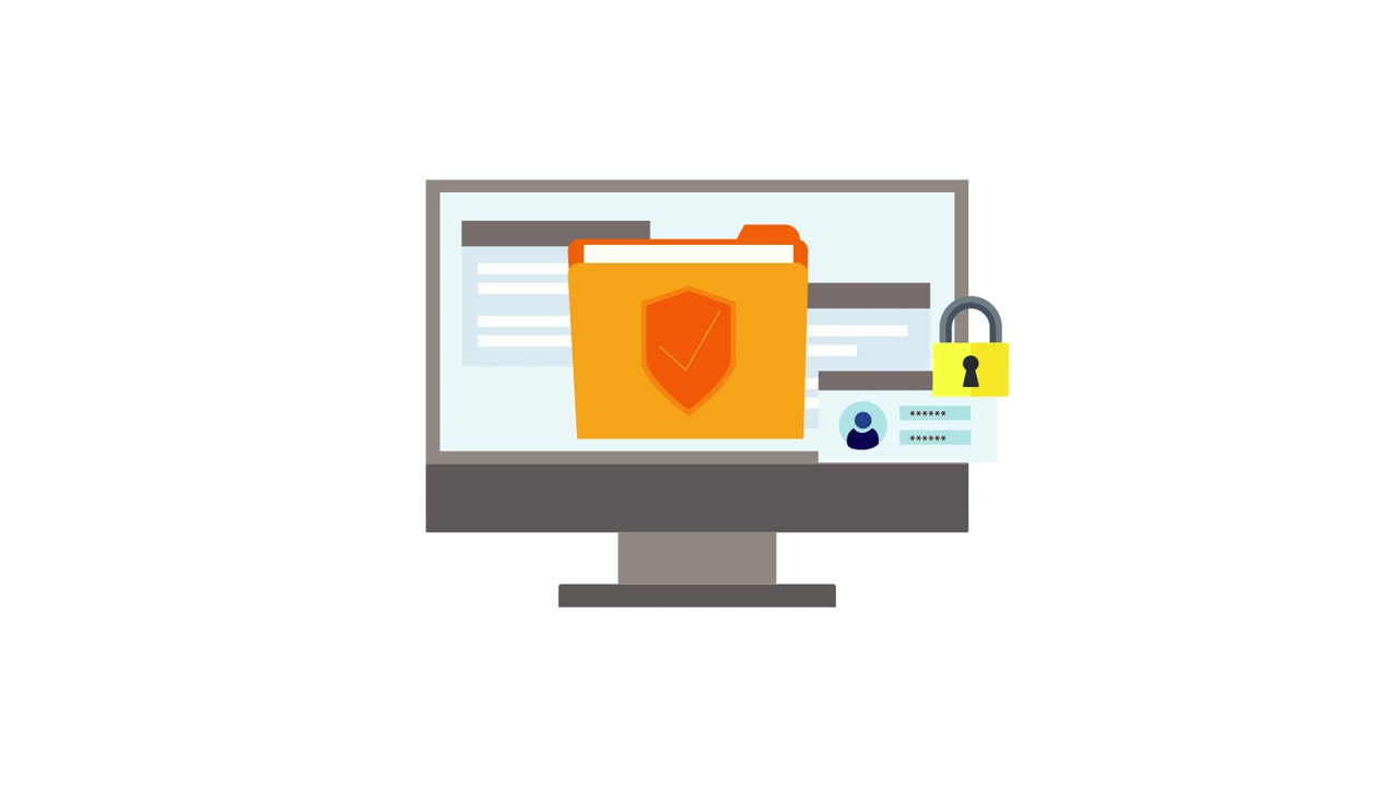 Animated Illustration of Data Security and User Authentication