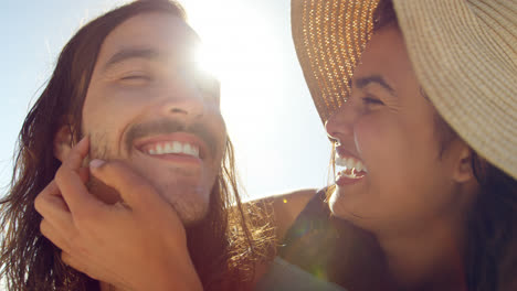 man giving a piggyback ride to woman 4k