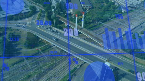 animación del procesamiento de datos financieros en un almacén vacío