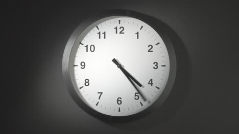 clock face in time lapse on dark grey wall