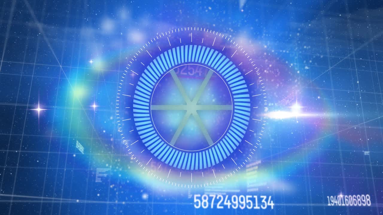 범위 스캐닝의 애니메이션과 그리드에 변경되는 숫자