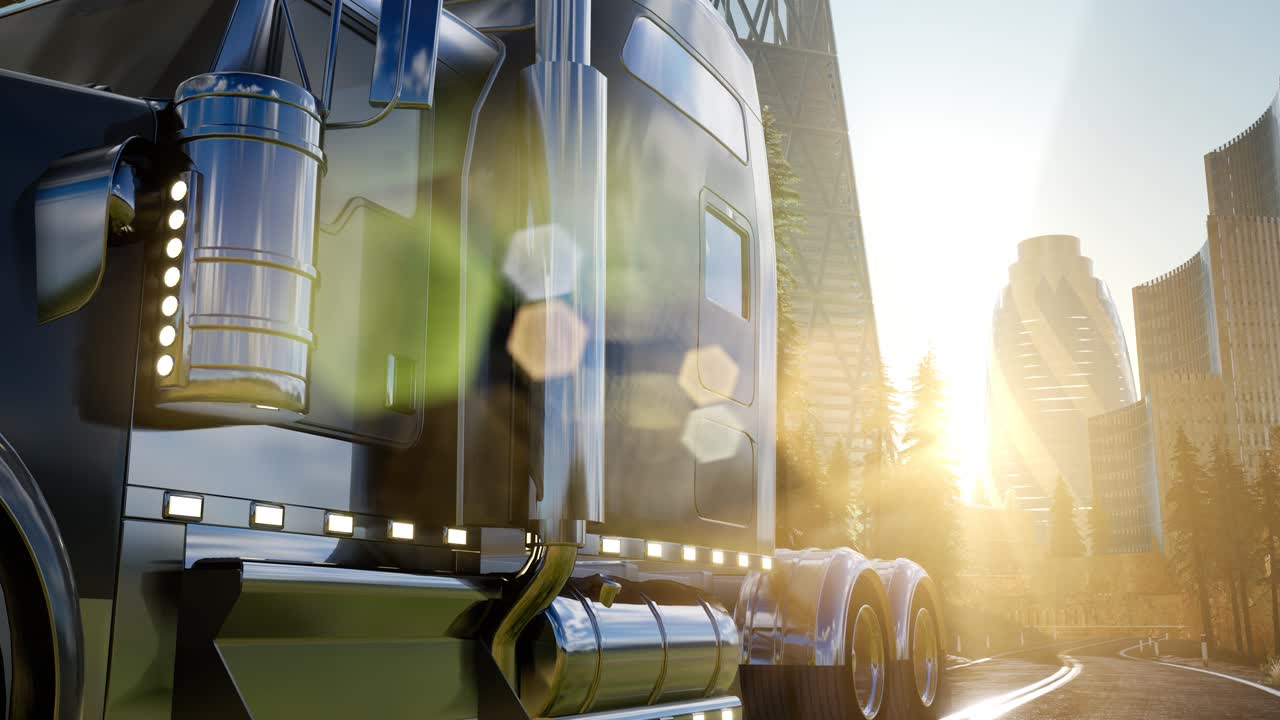 도로에 있는 트럭