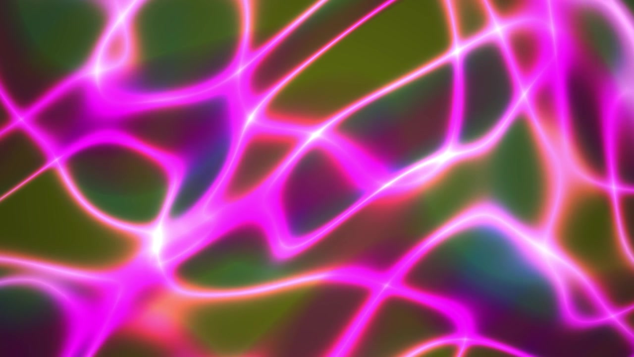 Sfondo Animato Astratto con Onde Liquide Rosa e Verdi Luminose
