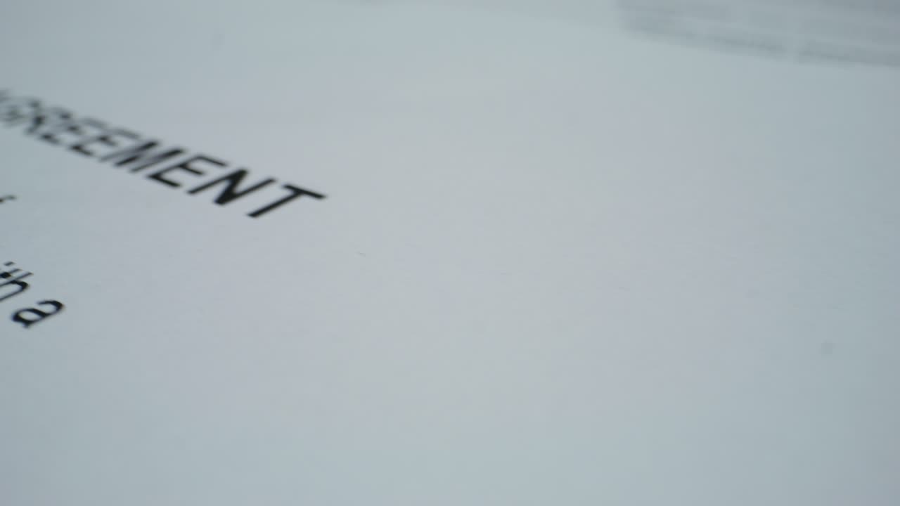 Close-up of a Employment Contract