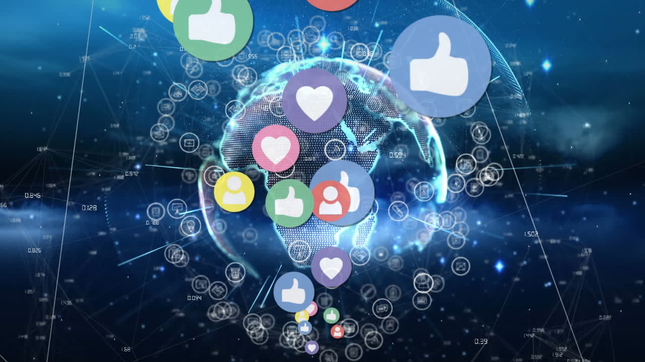 지구와 디지털 응용 프로그램 아이콘