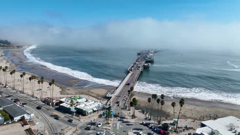 beach scenery at santa cruz in california united states