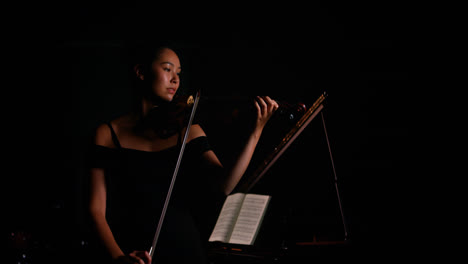 Mujer-Tocando-Un-Violín