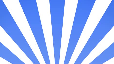 el sol radial naciente estallido bucle movimiento geométrico fondo azul y blanco