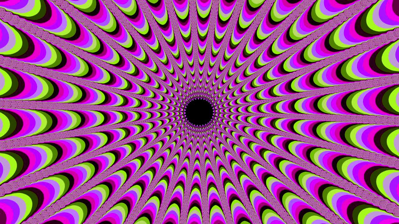 Fractal moving background with hypnotic effect causing visual illusion