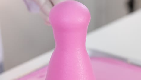 pink foam experiment in a lab