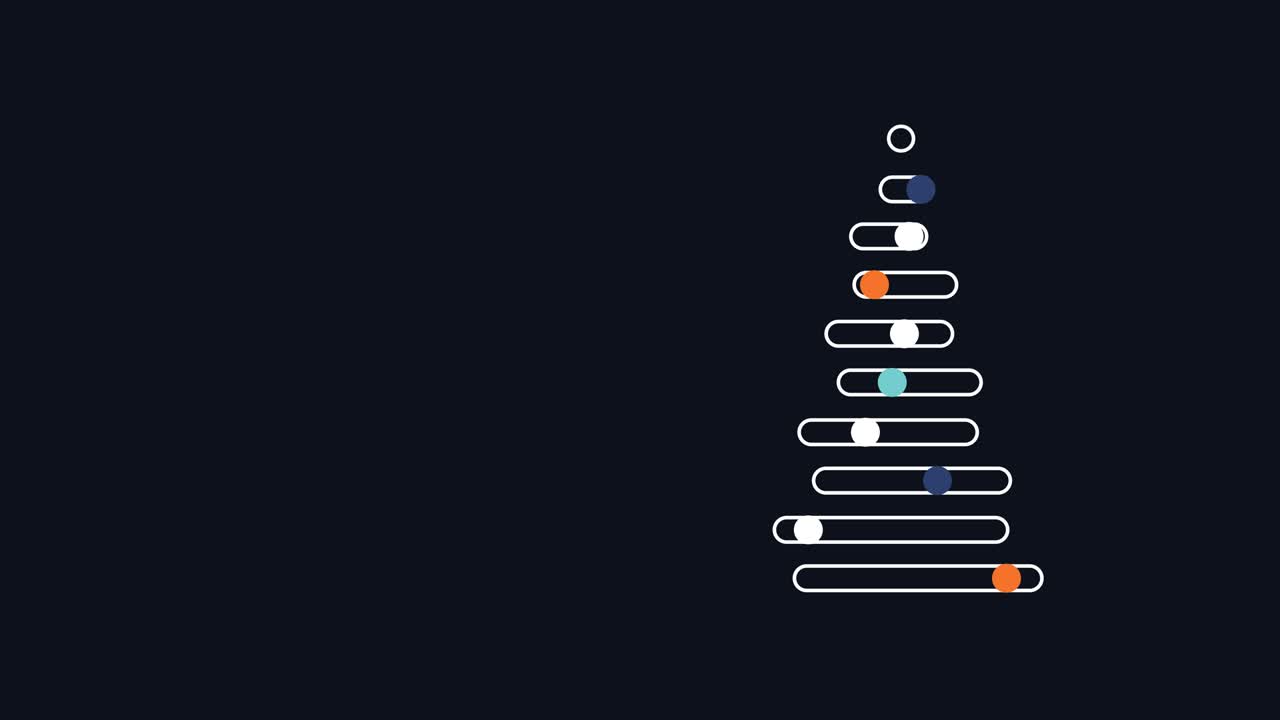 4k 카 크리스마스 트리 꽃줄이 검은 바탕에