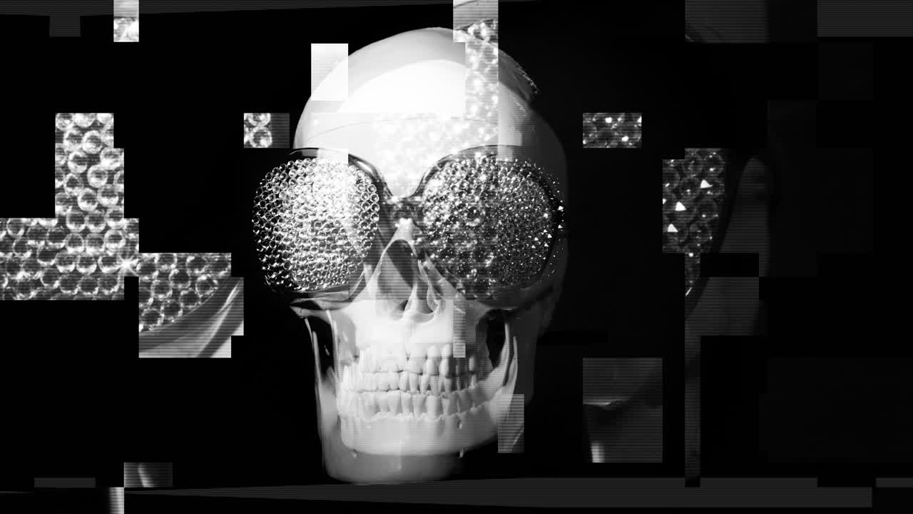 череп человека с солнцезащитными очками