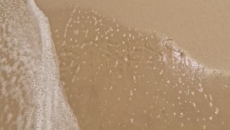 "stress" word is written on the beach sand and erased with a wave, a concept video of relaxation and stress relief