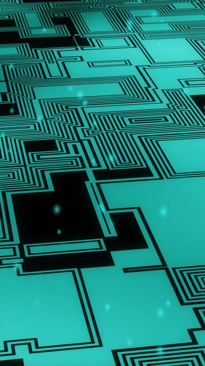 Animation of data processing over computer circuit board
