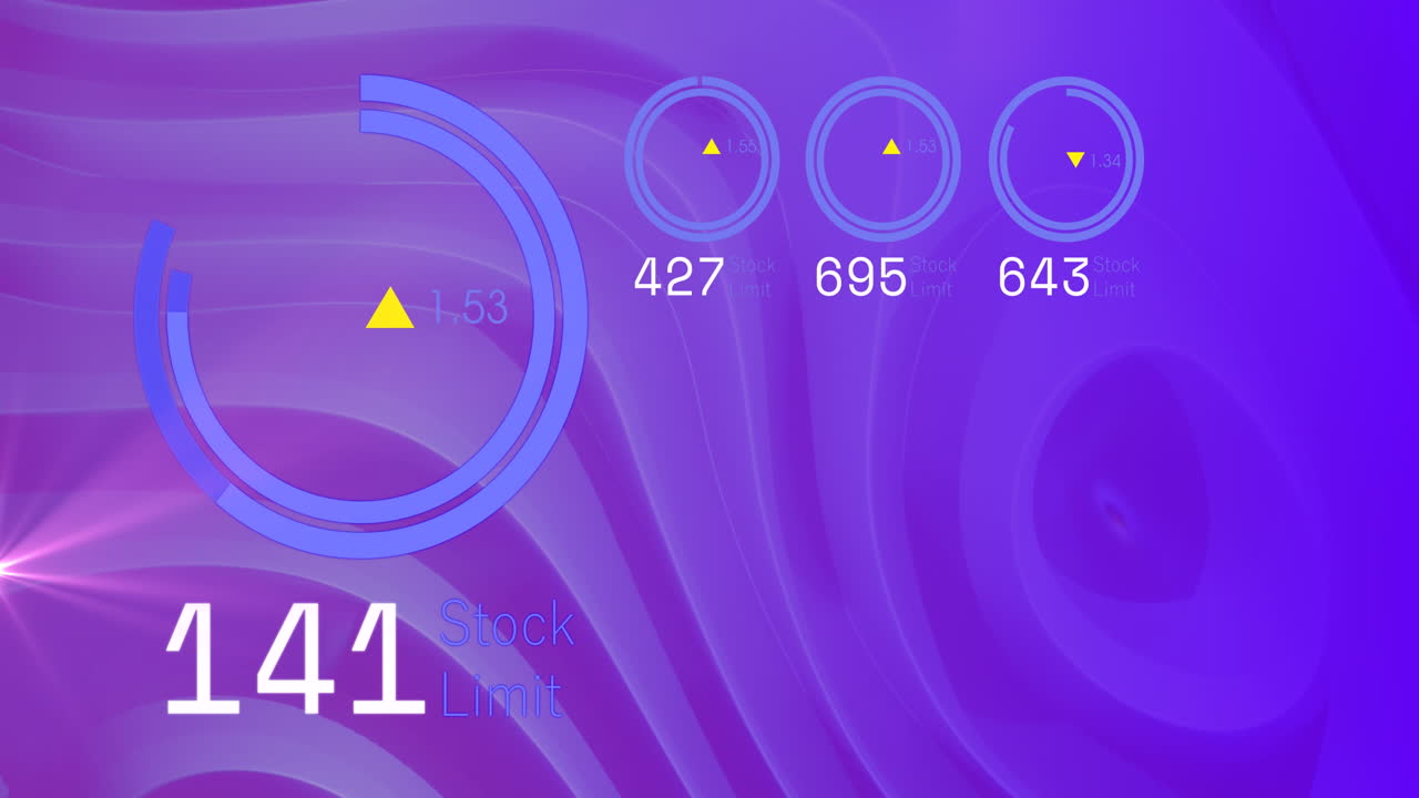 animación del procesamiento de datos y el cambio de números