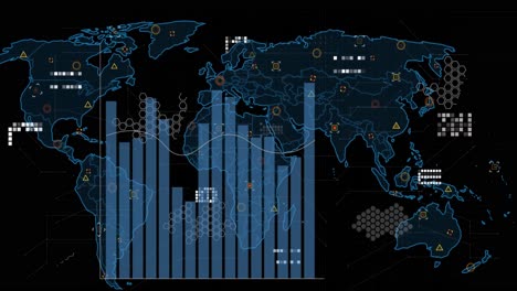 Animation-of-graphs-and-icons-on-black-background