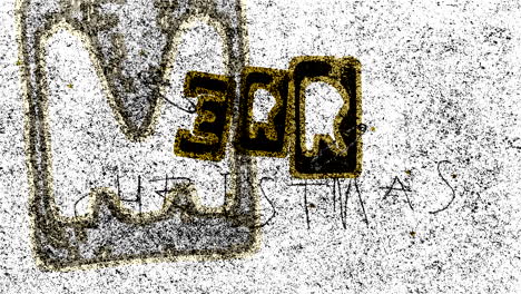 feliz navidad en la textura blanca hipster con ruido