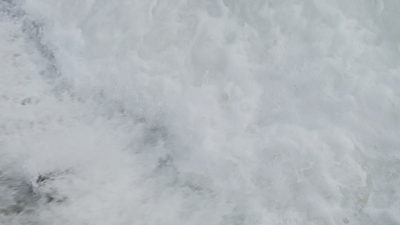 Salmon jumps in rushing water, nature power in Ontario river slow motion