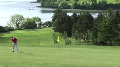 man playing golf