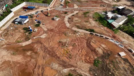 vista aérea del sitio de construcción
