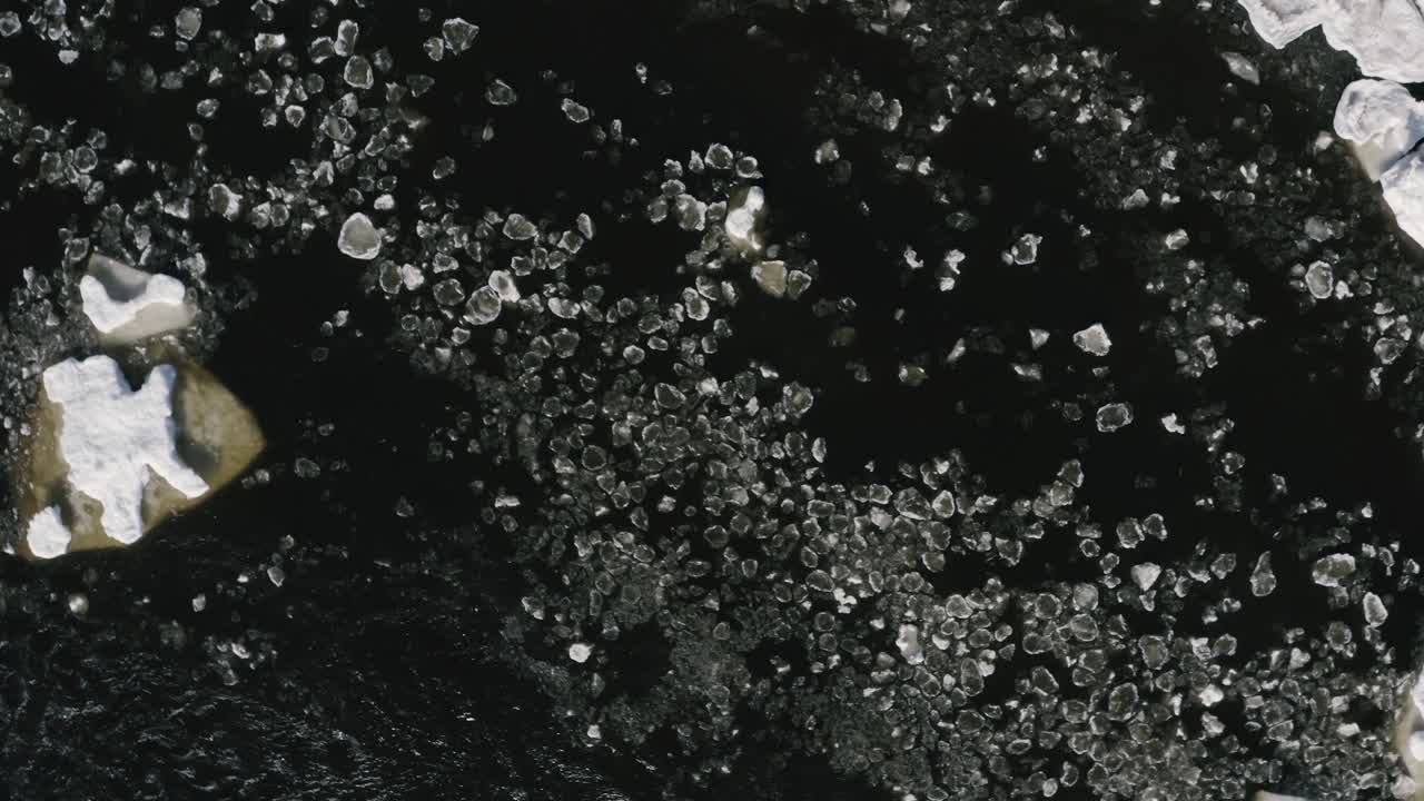 4k 강 빙산 birdeyeview drone_001