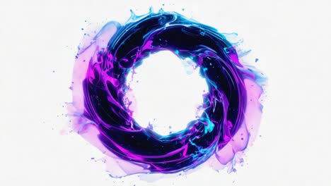 abstract vibrant color swirl on white background