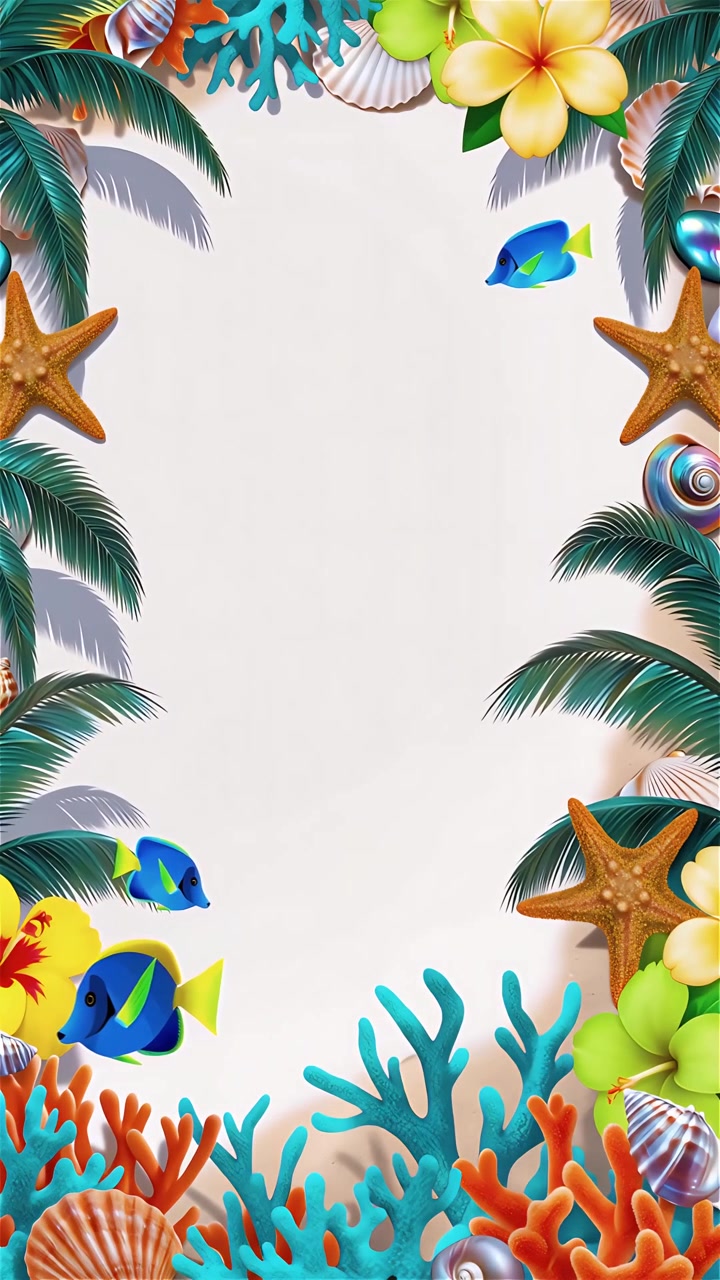 Tropical Summer Background Animation 4K