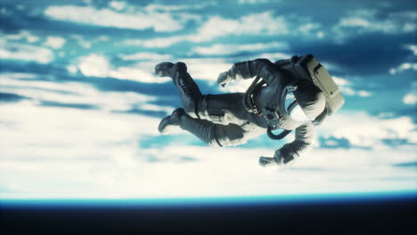 astronaut floating above the earth elements of this image furnished by nasa