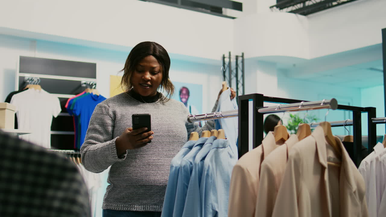 Woman shopping for clothes