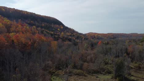 Paisaje-De-Colores-De-Otoño-En-La-Gente-Del-Crédito-En-Caledon,-Ontario.