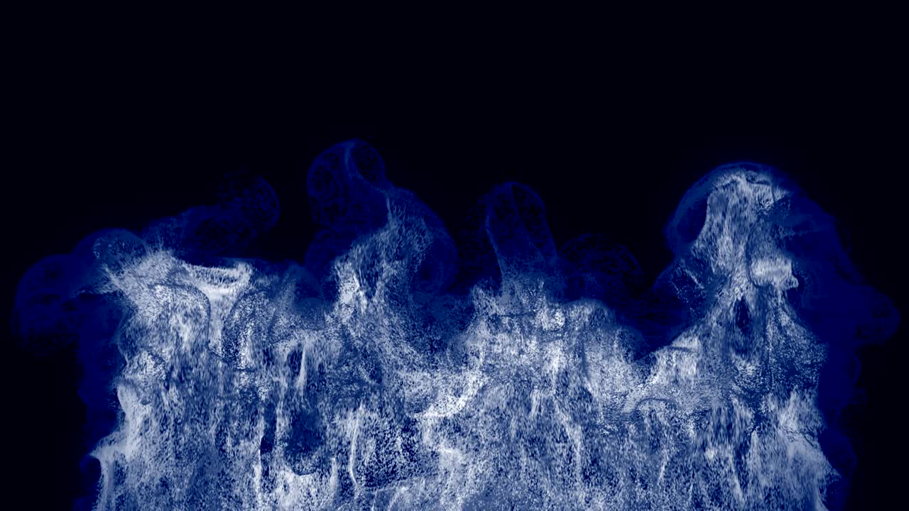 una explosión de partículas única.