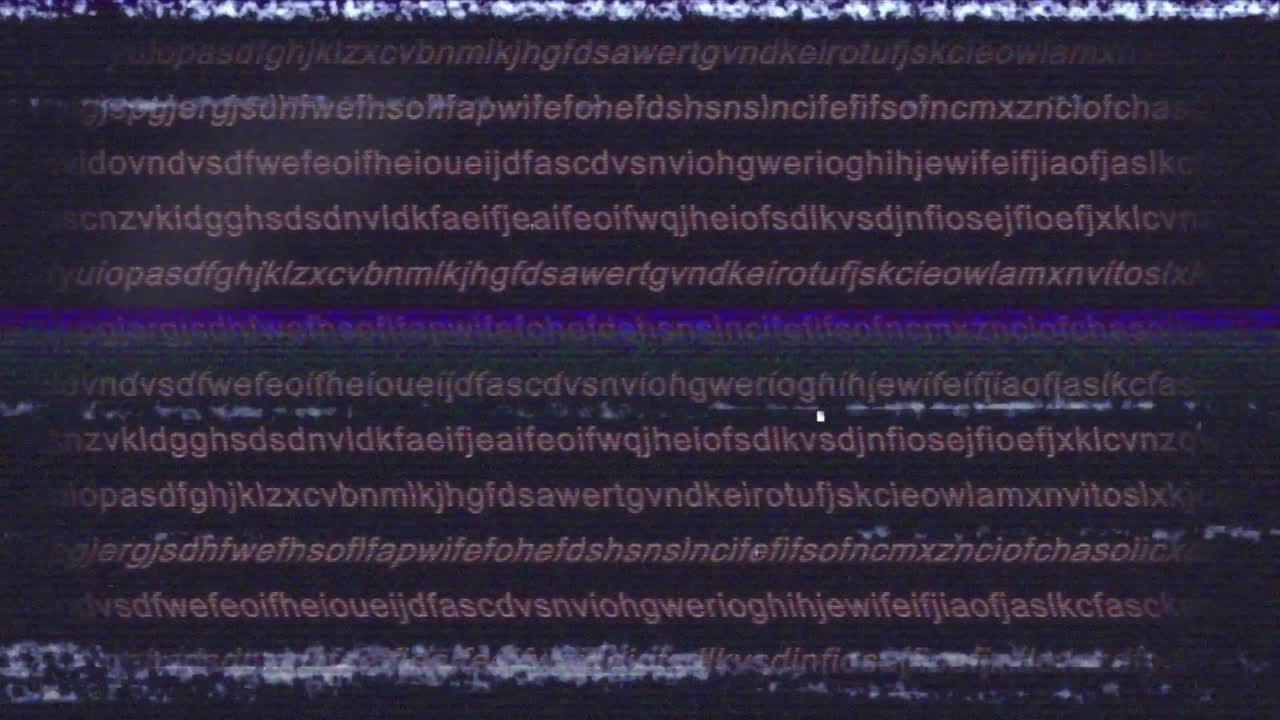 Animation of screen sizzle in dark background