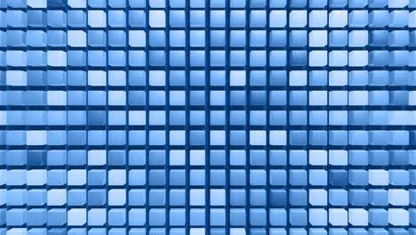 3d abstract dark geometric bg with gray cubes flash with blue neon light in 4k randomly. smooth looped animation. cubes form a flat structure. creative simple motion design bg with 3d objects