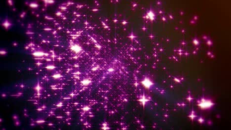 las estrellas de partículas bailan en el espacio 4k