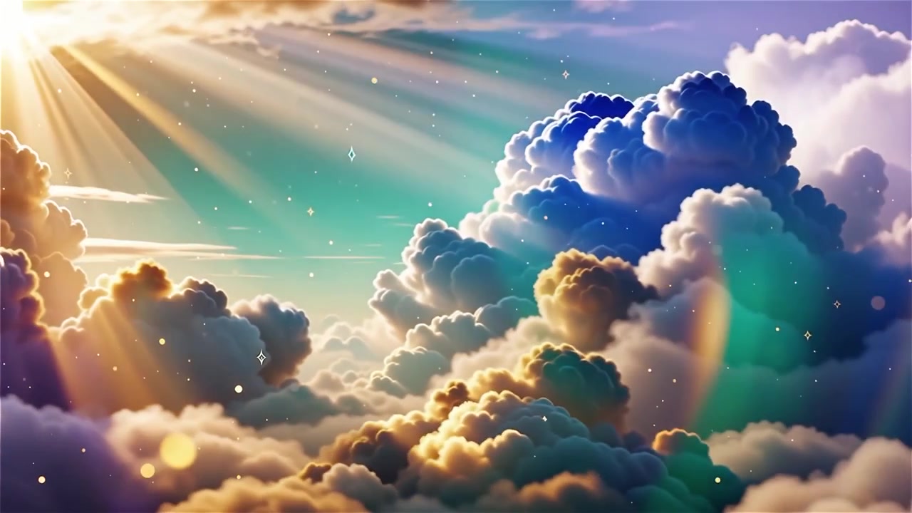Christian Heavenly Light Worship Background