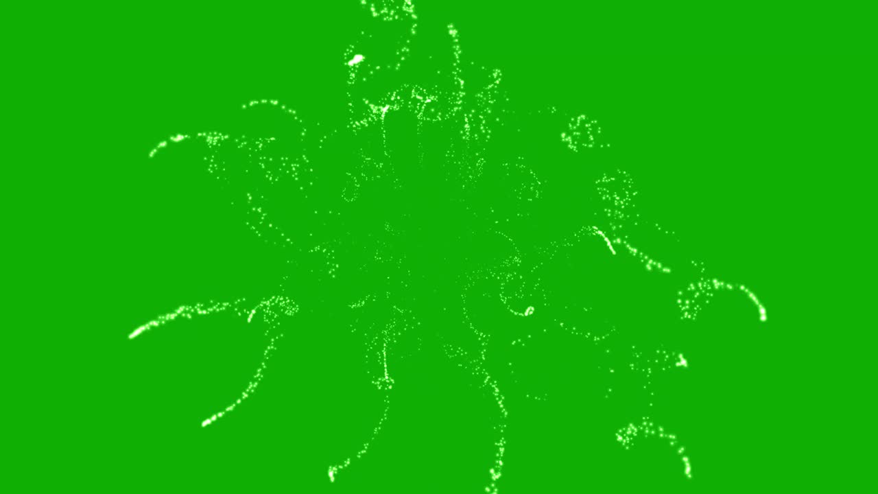녹색 화면 배경으로 불꽃놀이 모션 그래픽