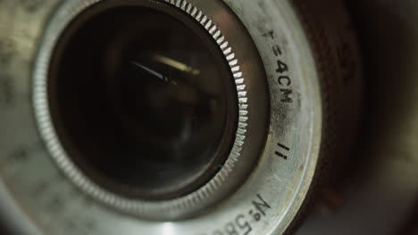 vintage camera lens close-up