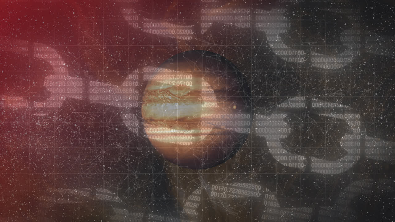 animación del planeta marrón sobre la cadena de bloques