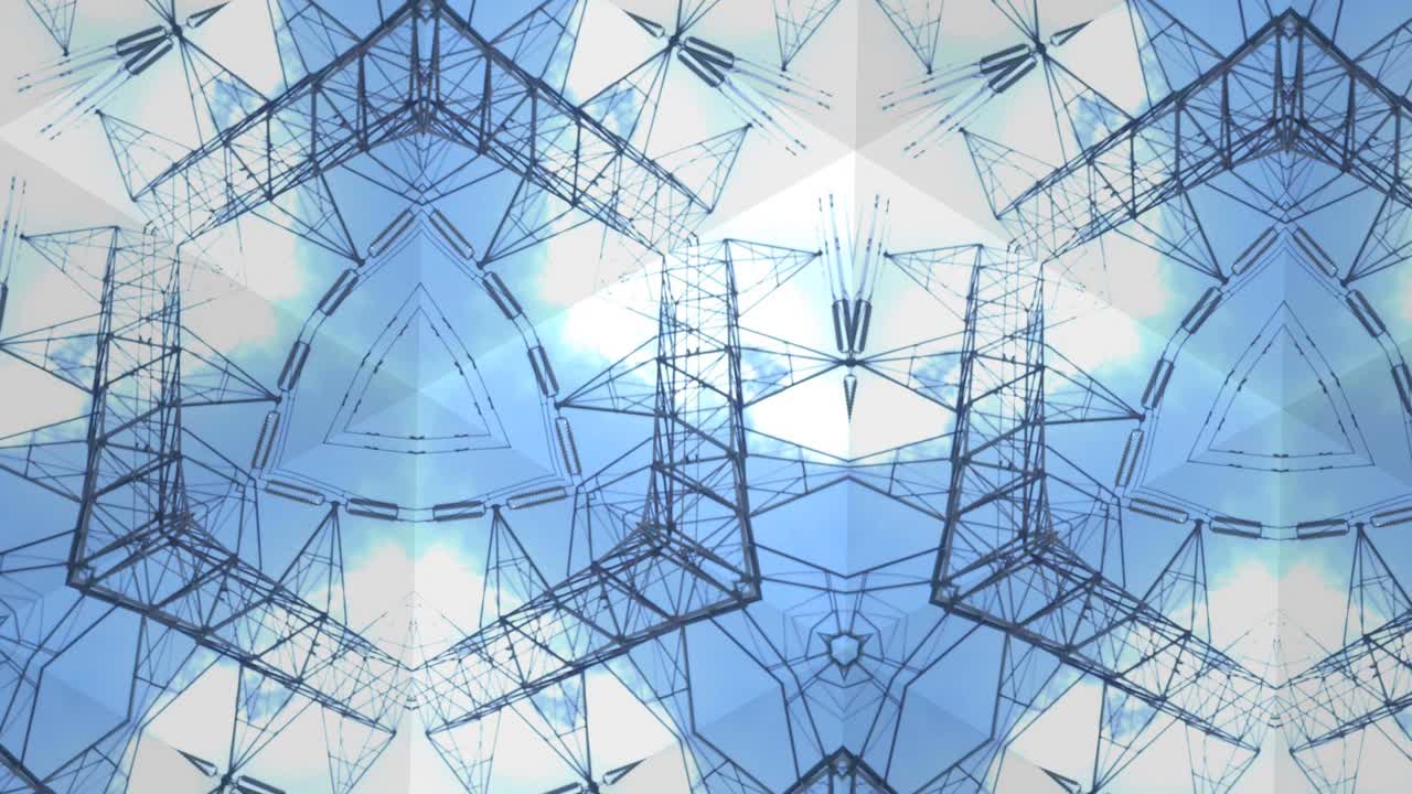 파란색과 색 칼레도스코프