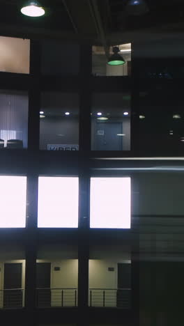 night view of a multi-story building