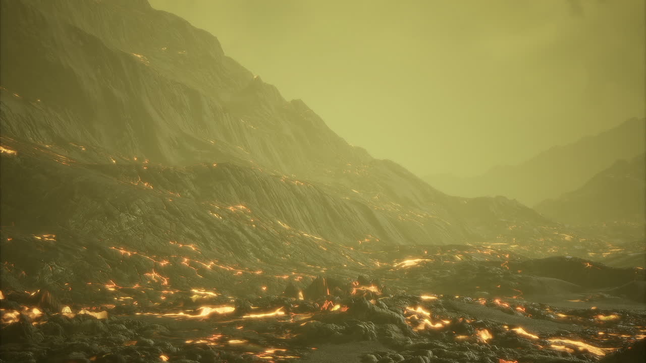 paisaje volcánico extraño