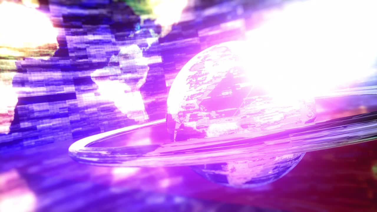 Abstract purple light hi-tech futuristic sphere rotating in 3D virtual space. 4K seamless looping background. Abstract animated motion graphic, sphere atom for science technology, fantasy energy ball