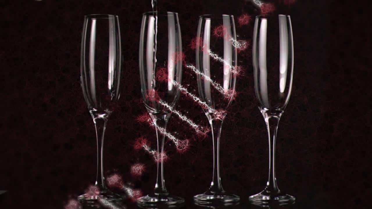 페인 컵 위에 dna 가닥의 애니메이션