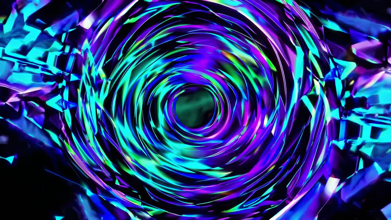 Abstract Colorful Vortex Tunnel