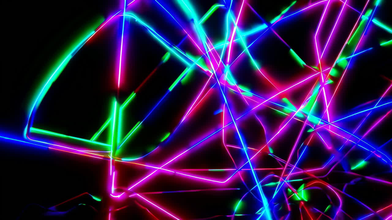 추상적인 네온 빛의 흔적