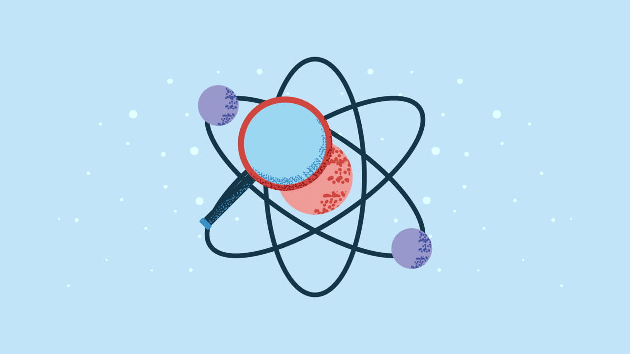 보기 유리창을 가진 원자