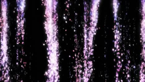 colorful confetti particles burst and fall in a mesmerizing display. the vibrant colors create an enchanting atmosphere, perfect for celebrations and special events. enjoy the captivating movement.