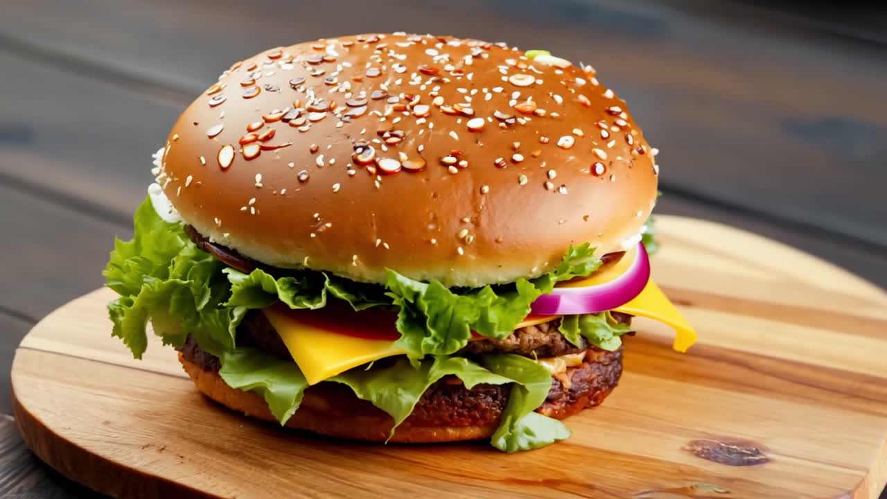 deliciosa hamburguesa con queso